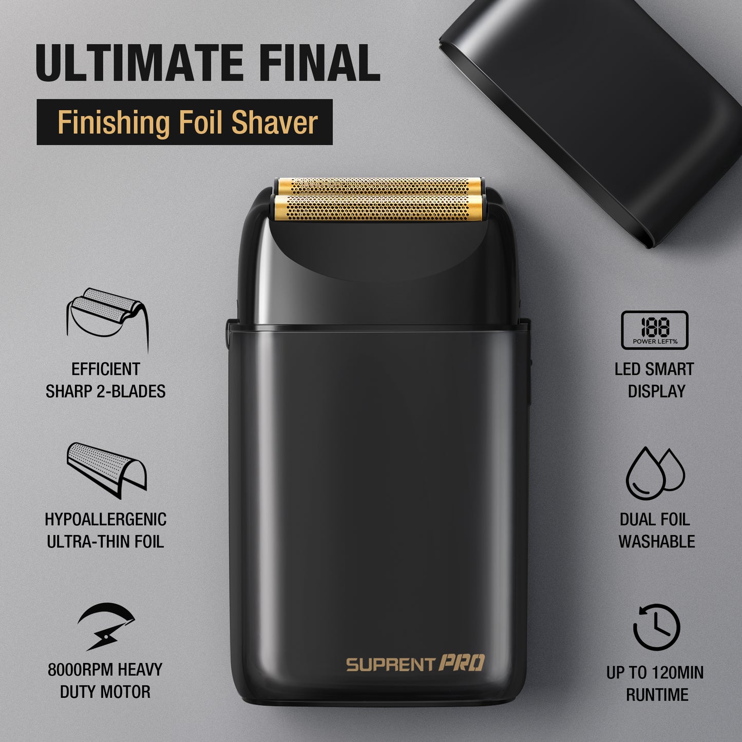 Dark Reaper Professional Double Foil Shaver FS255BX