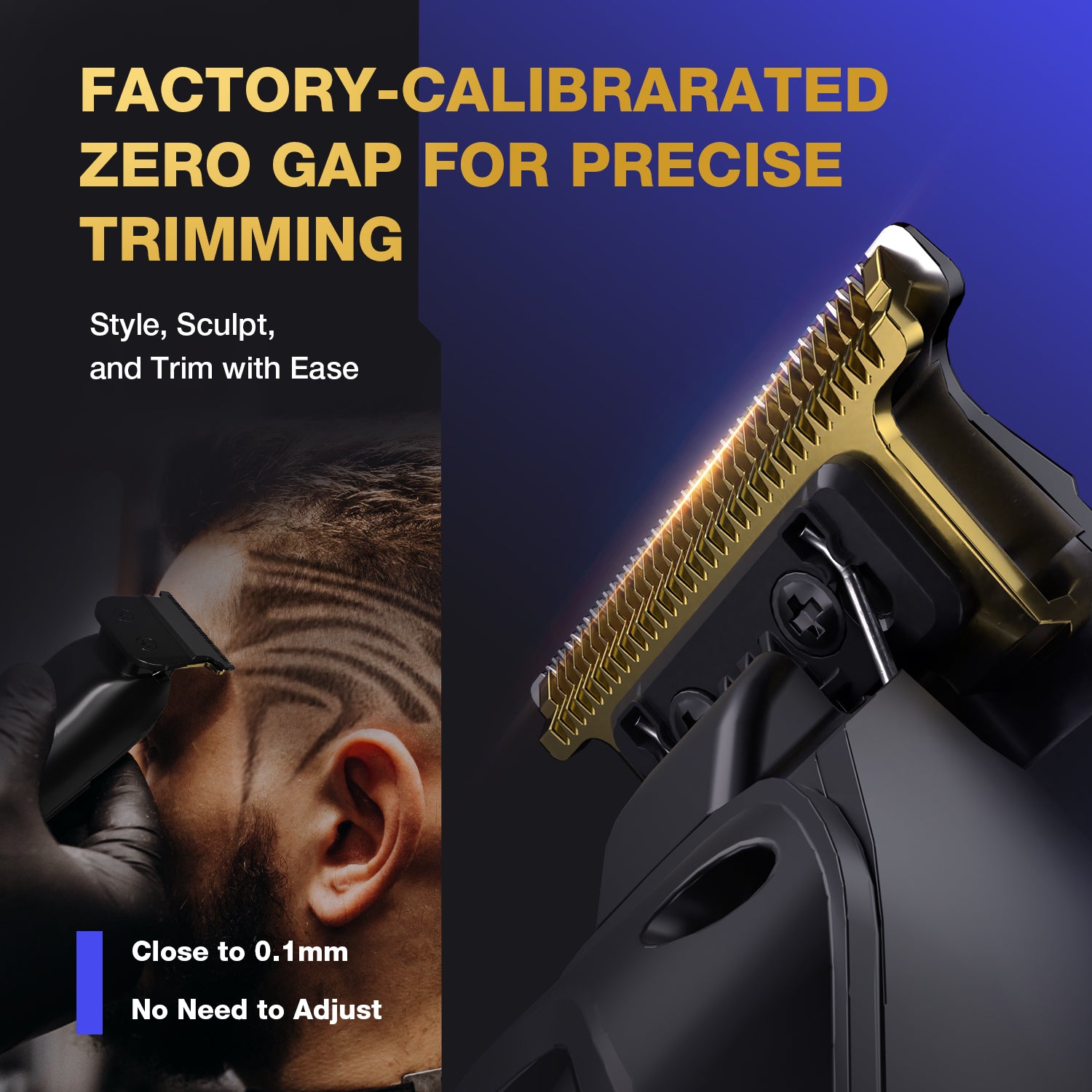 Hair clipper set for long hair cutting and trimming kit