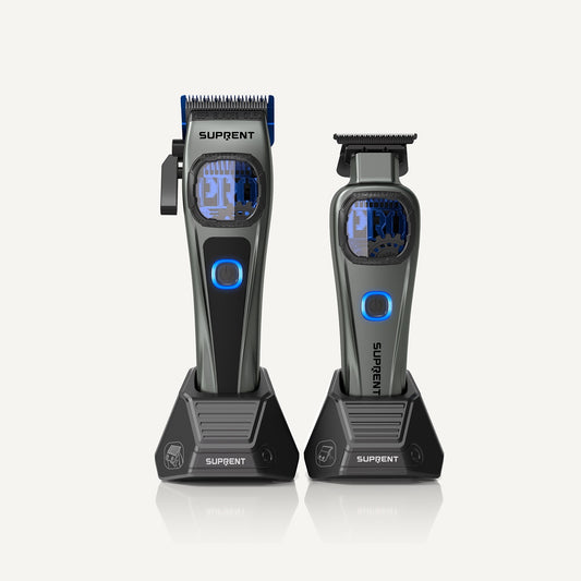 The Storm Gray Professional Clipper and Trimmer Set - HC586TX