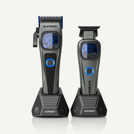 The Storm Gray Professional Clipper and Trimmer Set - HC586TX