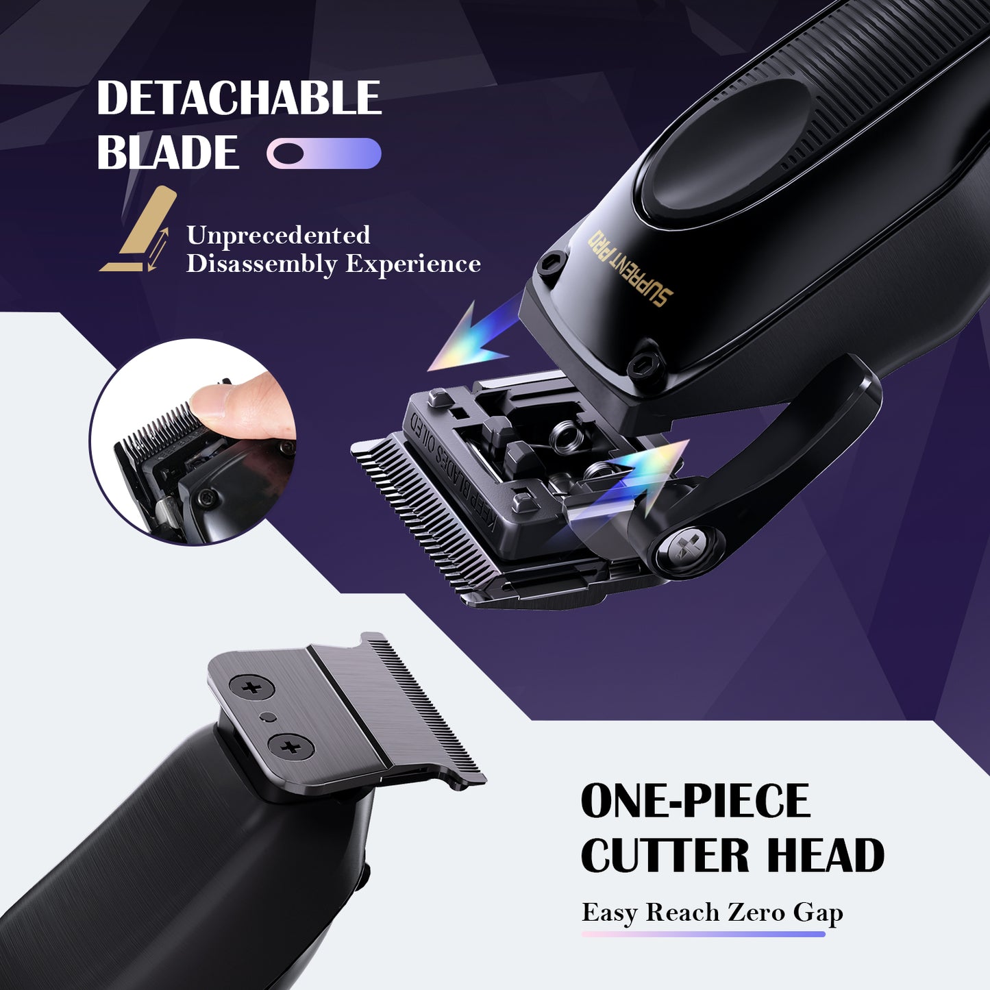 The Black Obsidian Professional Clipper and Trimmer Set - HC776BX