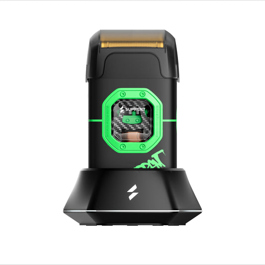 Suprent FANGS Vector Shaver - 13,000 RPM AI Controlled Motor - LED Light-Professional Foil Shaver for Barbers - Gift for man