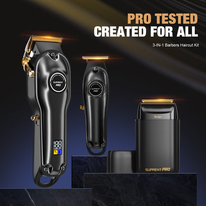 SUPRENT PRO Professional Hair Clipper and Trimmer Set with Foil Shaver-  HC597BX