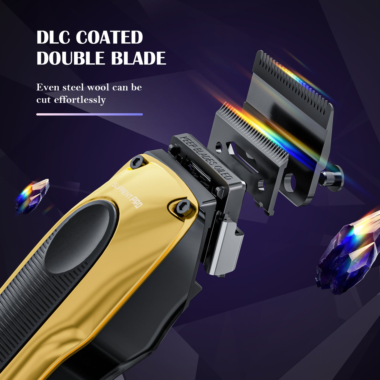 The Black Obsidian Professional Clipper and Trimmer Set - HC776GX