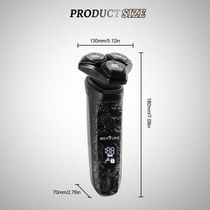 MENSURE Men's Shaver Series Cordless Electric Shaver for Beard & Mustache, Black
