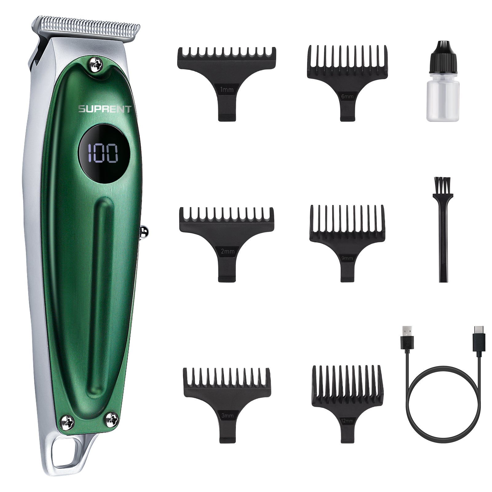 SUPRENT BT515BX Hair Clippers with 6 Guide Combs