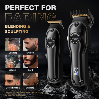 The Black Devil Professional Clipper and Trimmer Set -  HC596BX